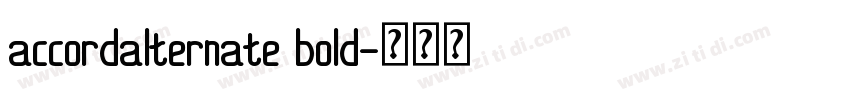 accordalternate bold字体转换